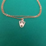 دستبند زنانه مدل دو لاین طرح تاج