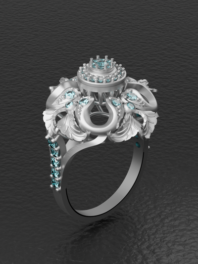 انگشتر نقره اختصاصی زرنهان مدل CG2