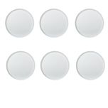 بشقاب زی مدل فرم اس سایز 12 سفید درجه یک بسته شش عددی