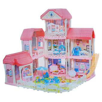 اسباب بازی طرح خانه عروسکی مدل CASTLE VILLA FUNNY DIY