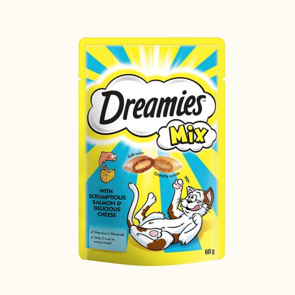 تشویقی بیسکوییتی گربه دریمیز با طعم ماهی و پنیر Dreamies