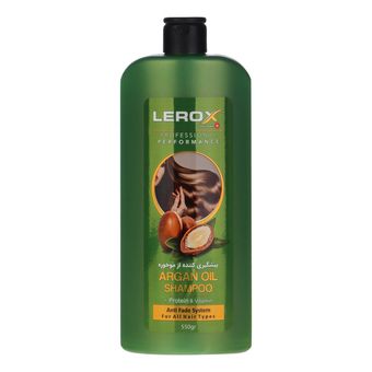 شامپو تقویت کننده مو لروکس مدل ARGAN OIL مناسب برای موهای آسیب‌دیده و شکننده وزن 550 گرم