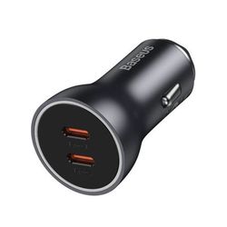شارژر فندکی 60 وات بیسوس مدل Dual USB-C CGJM000213