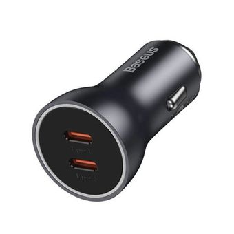شارژر فندکی 60 وات بیسوس مدل Dual USB-C CGJM000213