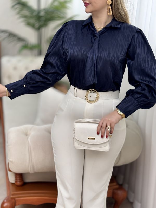 شومیز ساتن ملینا 2876