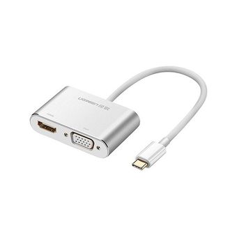 تبدیل Type-C به HDMI و VGA یوگرین مدل CM162-50505 با رزولوشن 1080p