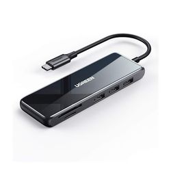 هاب 6 پورت Type-C یوگرین مدل CM314-80129 با 3 پورت USB 3.0 و پورت HDMI و SD و TF