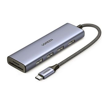 هاب 6 پورت Type-C یوگرین مدل CM511-20956A با 3 پورت USB 3.0 و 1 پورت HDMI و کارت حافظه SD/TF
