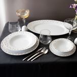 سرویس غذاخوری 28 پارچه چینی زرین ایران مدل ایتالیا اف کامومیلا درجه عالی