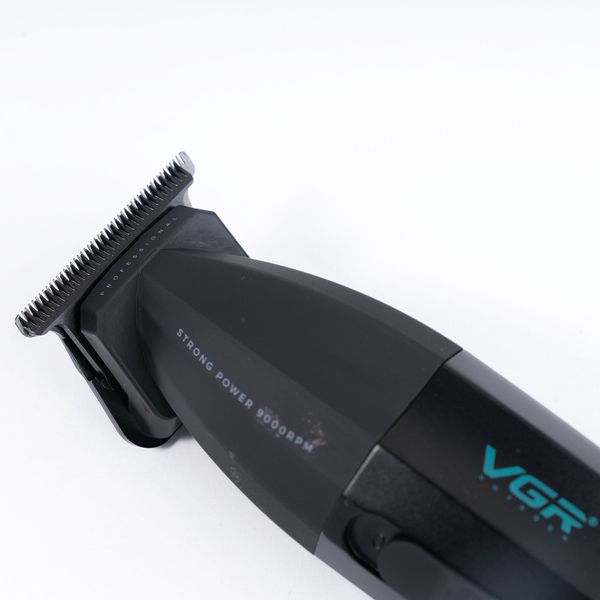 ماشین اصلاح موی سر و صورت وی جی ار مدل V-906، اصلاح به صورت صفر زن، خط زن، منبع انرژی باتری، تکنولوژی اصلاح به صورت تریمر، مدت ز
