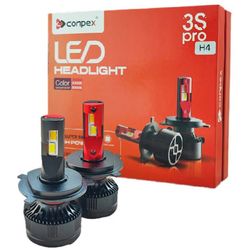 هدلایت دورنگ کانپکس 3S Pro پایهH4 دو کنتاکت (زرد آفتابی،سفید) اورجینال | گارانتی (2عددی)