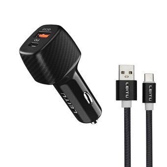 شارژر فندکی 20 وات لیتو مدل LC-C22 به همراه کابل تایپ سی