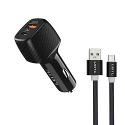 شارژر فندکی 20 وات لیتو مدل LC-C22 به همراه کابل تایپ سی