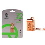 فلش مموری کوئین تک مدل MARVEL ظرفیت 32 گیگابایت رابط USB 2.0، بدنه فلزی مقاوم، طراحی فشرده با بند آویز، ضد آب و ضد شوک، سرعت انت