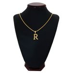 گردنبند زنانه طرح حرف R کد 7585