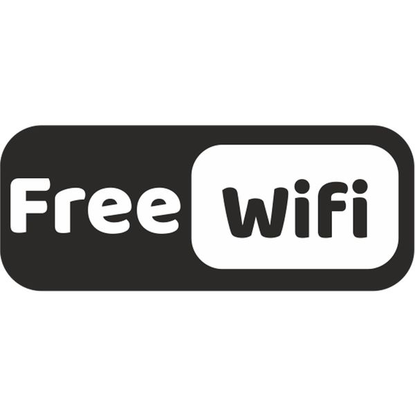 استیکر طرح وای فای رایگان کد O-1 بسته 4 عددی