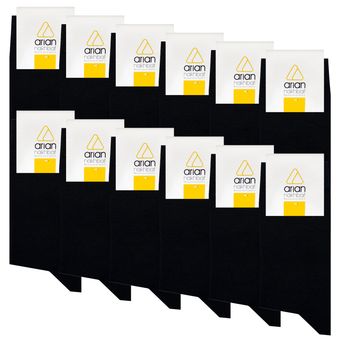 جوراب مردانه آریان نخ باف مدل 5121-7 بسته 12 عددی