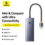 هاب 4 پورت USB بیسوس مدل  UltraJoy Series BS-OH108 (گارانتی 24 ماهه آونگ)
