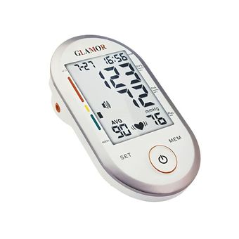 فشارسنج دیجیتال بازویی گلامور مدل PG-800B28 با قابلیت سخنگو فارسی، دو کاف با سایز 22 تا 44 سانتی‌متر، حافظه 90 عددی، تشخیص آریتم