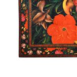 رومیزی مدل مخمل طرح گل و مرغ کد 92