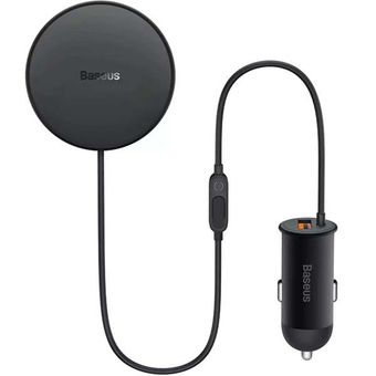 شارژر فندکی فست شارژ ماشین، هولدر و شارژر وایرلس باسئوس مدل CW01 C40141000111-01