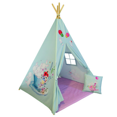 چادر بازی کودک مدل سرخپوستی طرح خرگوش PT523