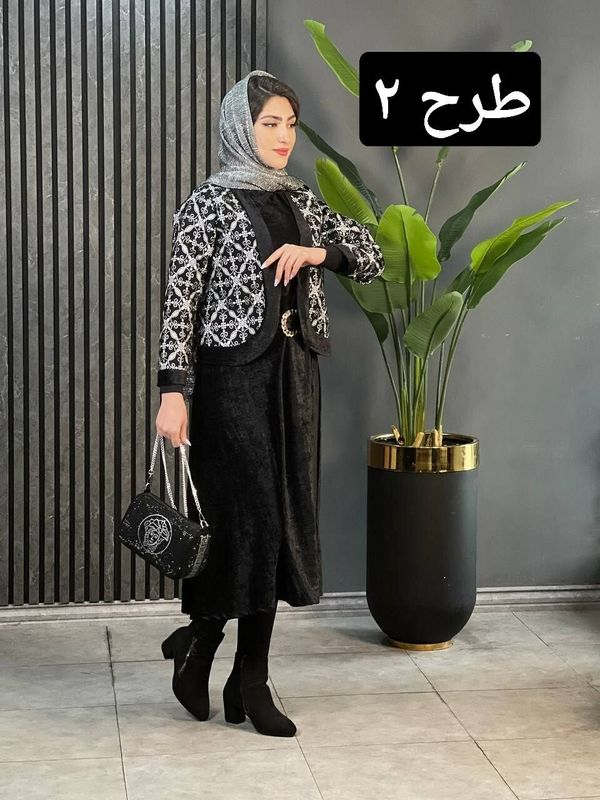سارافون و کت مخمل طلا کد 1694