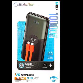 پاوربانک برند سولوفر مدل PB-1002 10000MAH