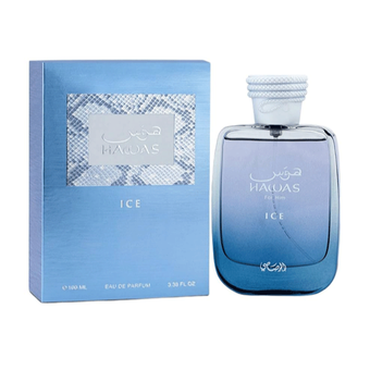 عطر ادکلن مردانه هوس آیس رصاصی | Hawas Ice Rasasi مشابه پاکو رابان اینویکتوس اکوا حجم 100 میلی‌لیتر