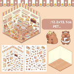 استیکر سه بعدی دو برگ