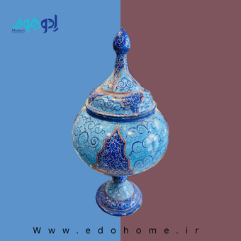 قندان مس و مینا کاری