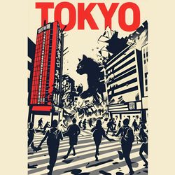 برچسب DTF استیکر حرارتی لباس مدل TOKYO