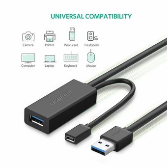 کابل افزایش طول USB 3.0 یوگرین مدل US175-20826 طول 5 متر  (پاوردار)