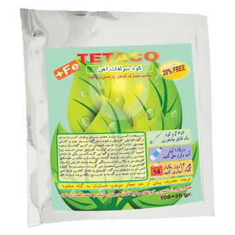کود سولفات آهن تتاکو مدل باغچه و گلدان وزن 120 گرم
