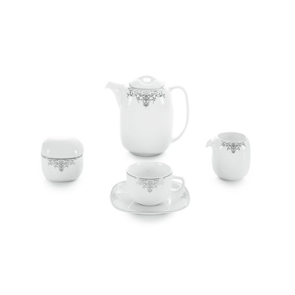 سرویس غذاخوری 98 پارچه 12 نفر چینی زرین ایران مدل کواترو مونت کارلو درجه عالی