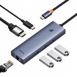 هاب 6 پورت USB-C بیسوس مدل BS-OH151 (گارانتی 24 ماهه آونگ)