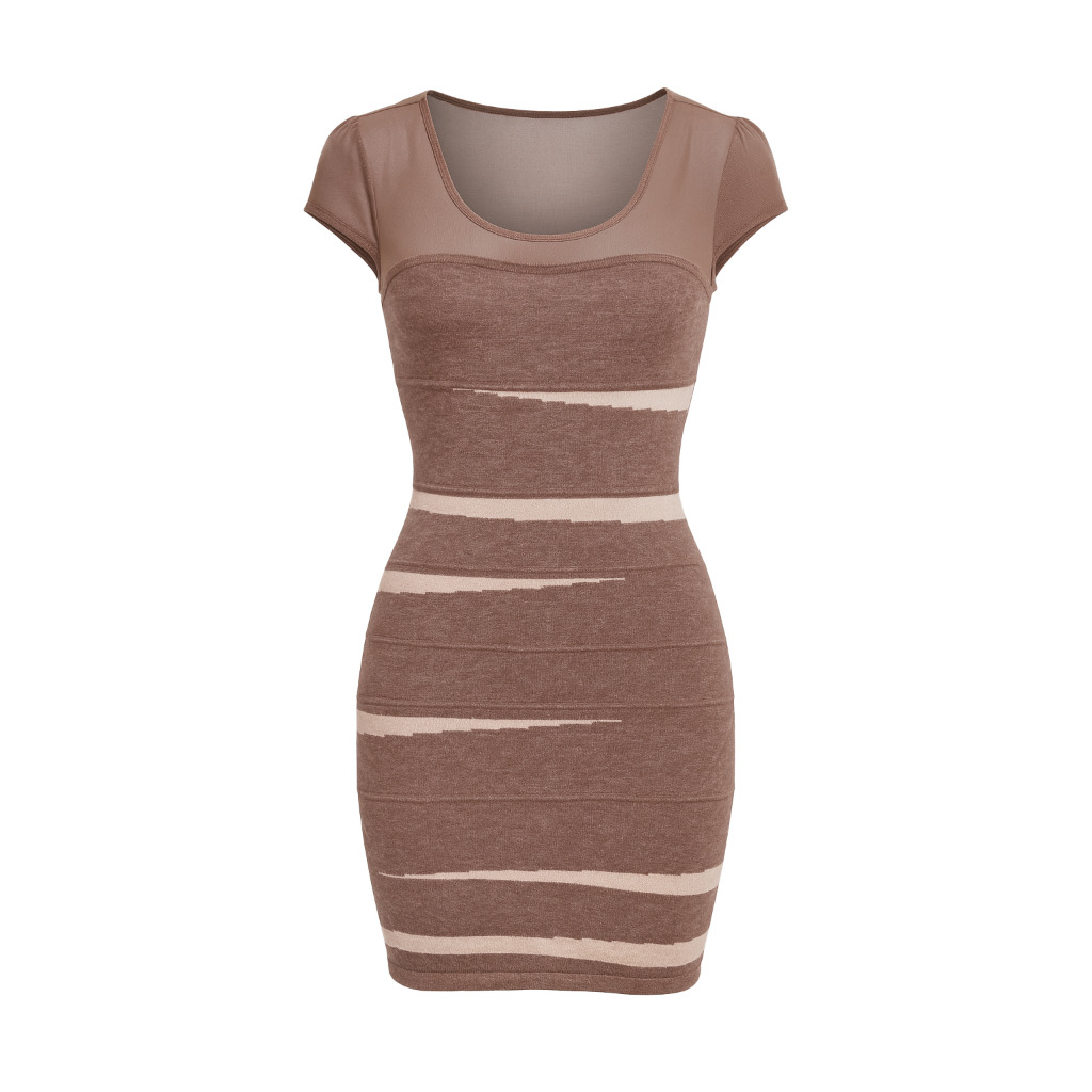 پیراهن بافتنی یقه گرد زنانه ورو مدا مدل 3653629