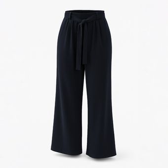 شلوار نخی زنانه بلو موشن مدل 1120529 سرمه ای تیره