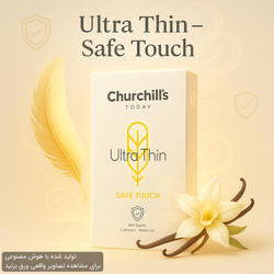کاندوم چرچیلز مدل Ultra Thin - safe touch بسته 12 عددی