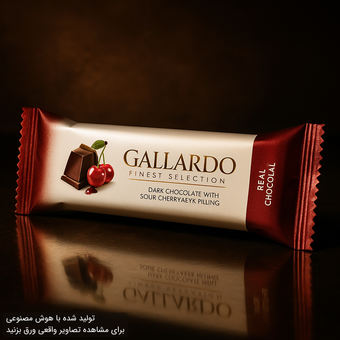 شکلات تلخ گالاردو فرمند با طعم آلبالو - 25 گرم