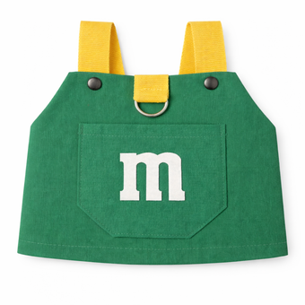 تاپ لینن سگ و گربه مدل M&M سبز | لباس بندی اسمارتیزی