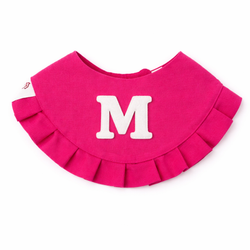 دستمال گردن سگ و گربه با حرف انگلیسی سرخابی | مدل شخصی‌سازی اسم پت