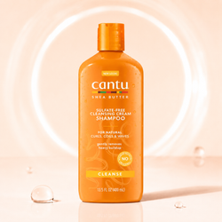 شامپو بدون سولفات کانتو شی باتر مخصوص موهای فر و مجعد حجم 400 میل | Cantu Shea Butter Sulfate-Free Cleansing Cream Shampoo