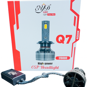 لامپ هدلایت زرد آفتابی فابریک 4300K مدل Q7 برند EYD