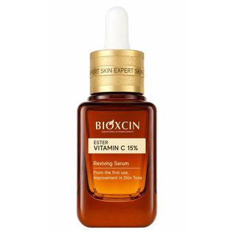 سرم ضد چروک بیوکسین مدل Vitamin C مناسب برای انواع پوست حجم 30 میلی لیتر