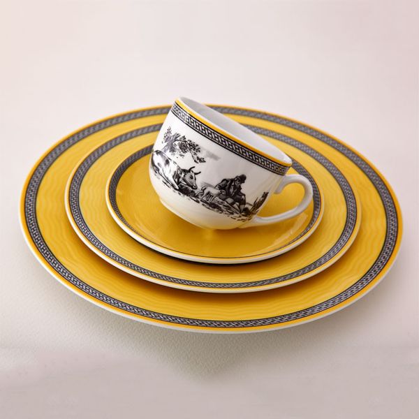 سرویس غذاخوری 102 پارچه چینی زرین ایران سری ایتالیا اف مدل ویلیج درجه عالی