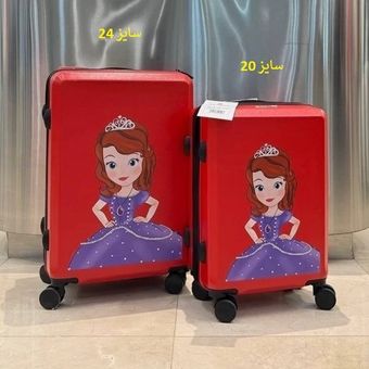 چمدان کودک قرمز پرنسس سوفیا سایز  20