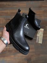 نیم بوت چرم طبیعی مشکی کد sho176