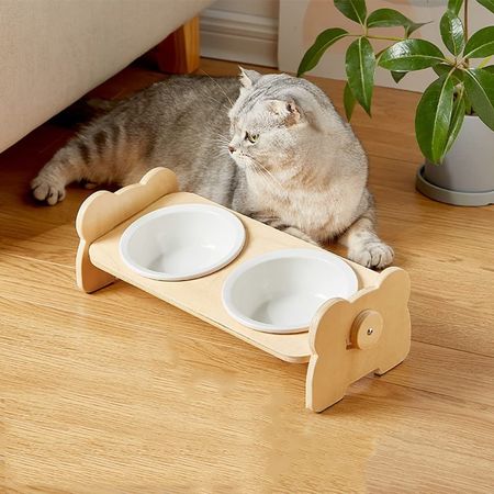 ظرف غذای پایه دار چوبی پنیکو