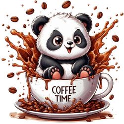 برچسب DTF یا استیکر حرارتی لباس مدل Coffe Time